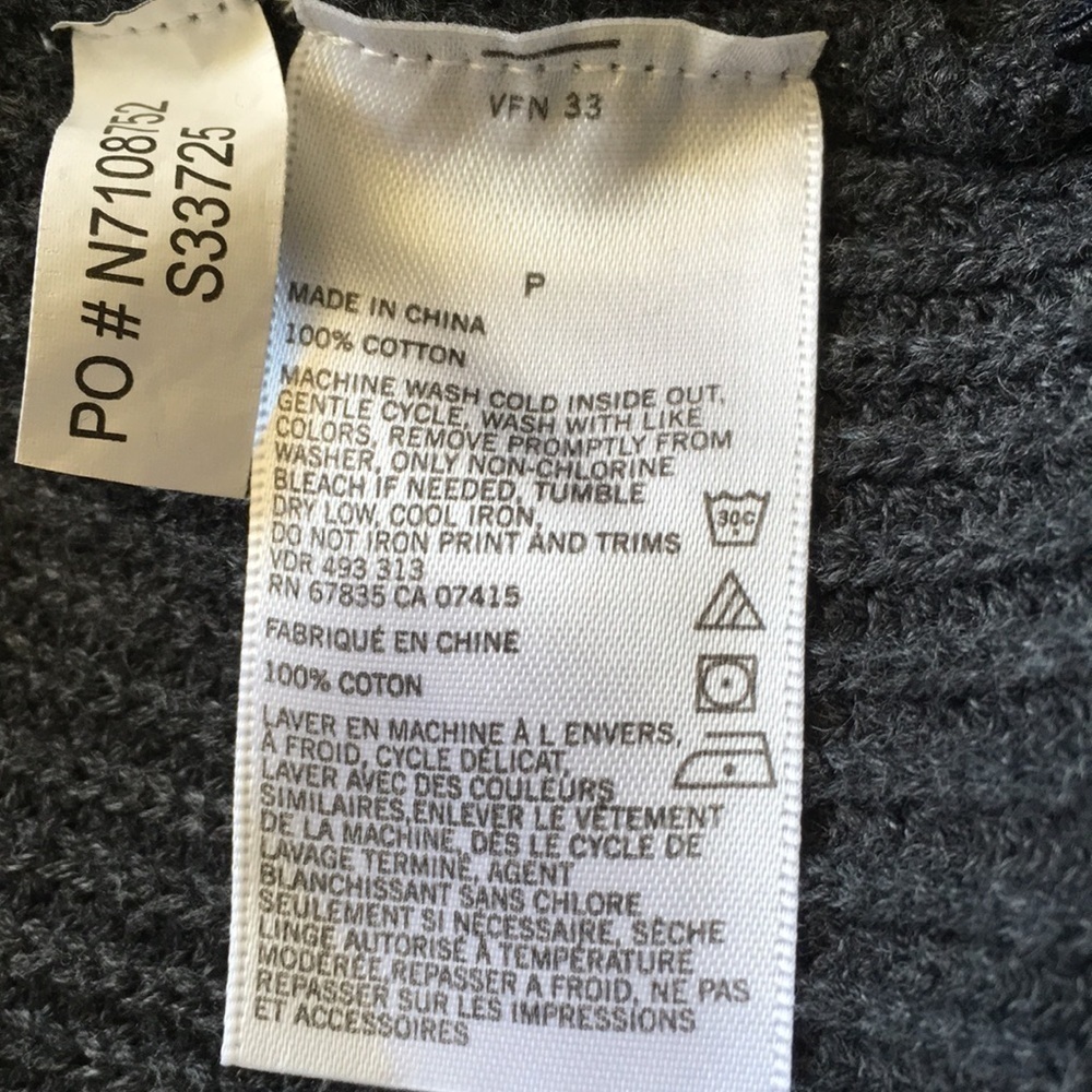 Nautica Gray Cardigan Sweater Mock Neck Button Up Small - Picture 9 of 9